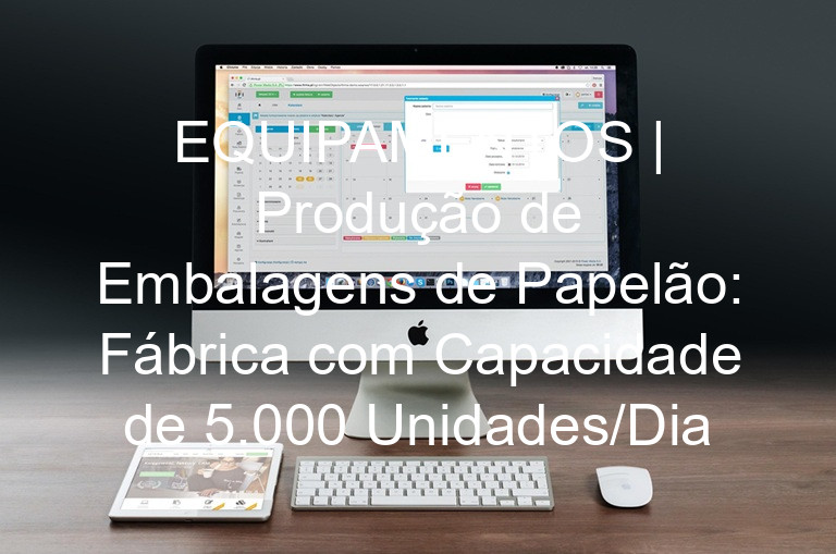 EQUIPAMENTOS | Produção de Embalagens de Papelão: Fábrica com Capacidade de 5.000 Unidades/Dia